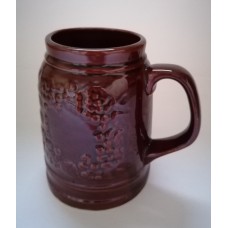 Clay mug with decorations