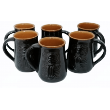 A set of 6 beer mugs for Jiesia pottery