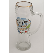 German glass mug with a view of nature