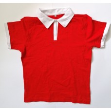 Red children's t-shirt with short sleeves