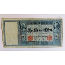 1910 The Germany empire 100 mark banknote
