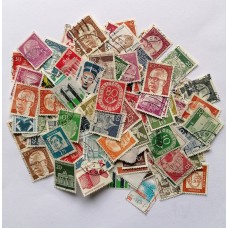 100 different GDR stamps in plastic packaging
