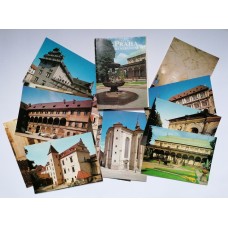 A collection of photographs of buildings of Prague renaissance architecture with descriptions